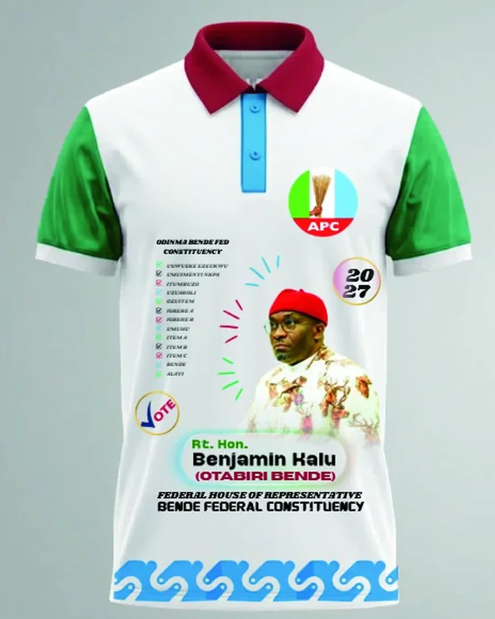 Campaign Collar Polo — Party Colours & Portrait