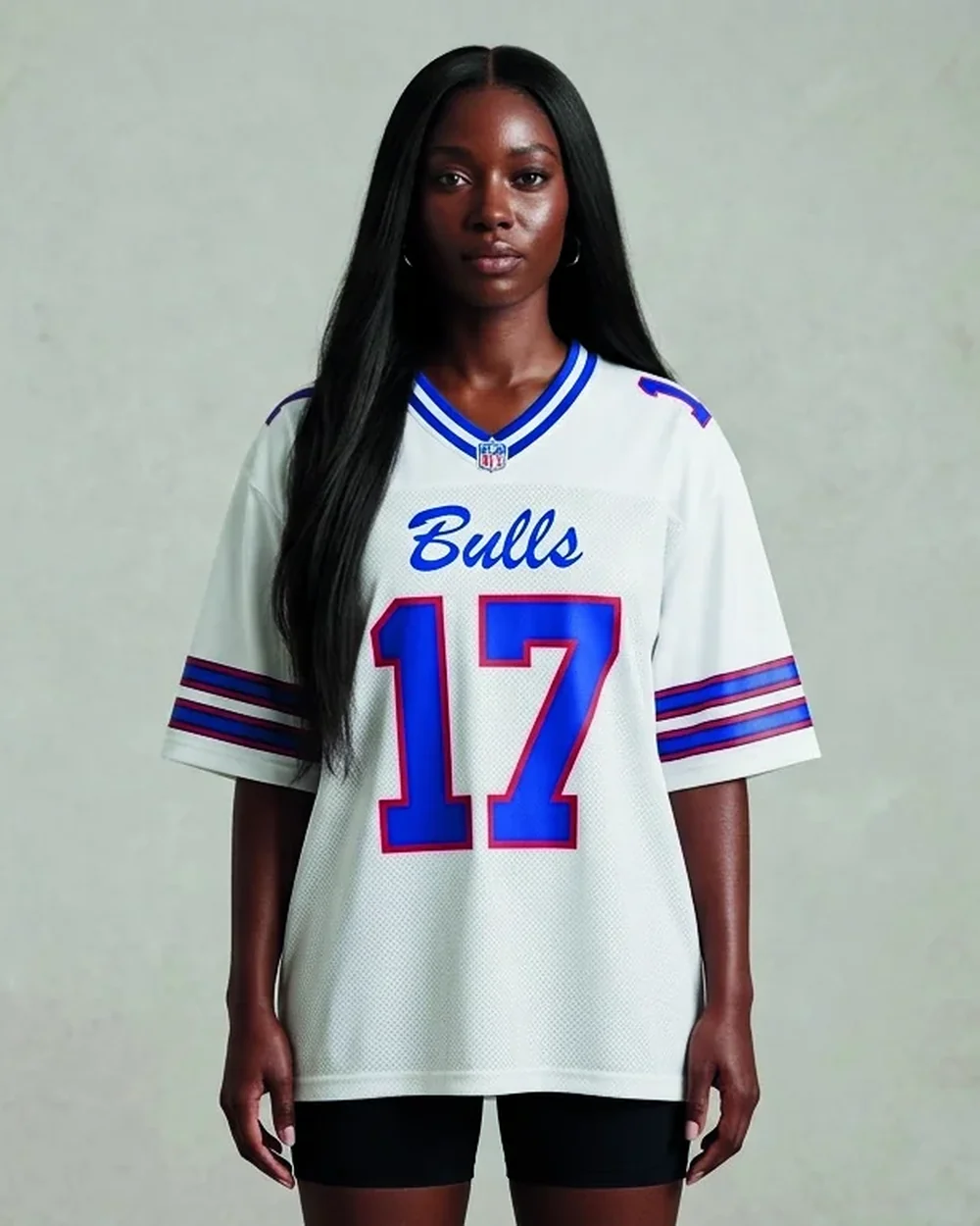 Varsity Mesh Jersey — Oversized Drop Shoulder